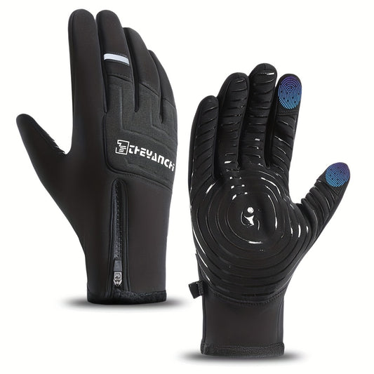 FUJI ™ Men's Fleece Lined Warm Thermal Non-Slip Water-Resistant Touch Screen Gloves for, working outdoor, Running, Cycling, Skiing, Winter gloves