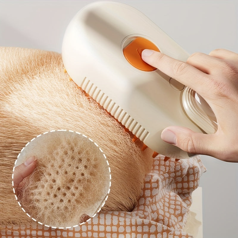 SLUFFY™️, Cat Steam Comb with Spray, Pet Grooming Brush With 84 Soft Massage Teeth, Plastic Pet Hair Remover For Cats