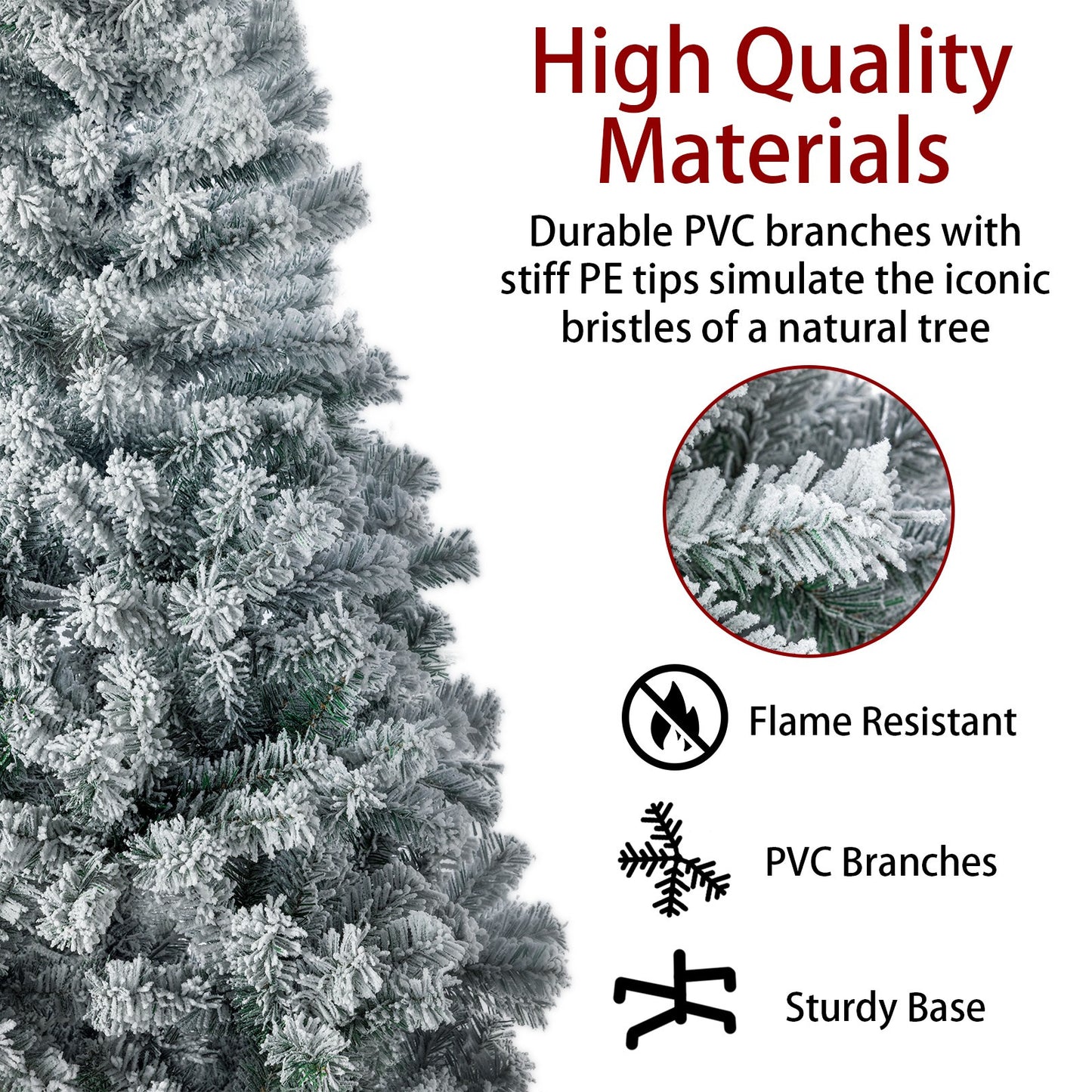 Artificial Christmas Tree with 400/1000/1200 Branch Tips, Foldable Base for Easy Assembly, Perfect for Home, Office, and Party Decorations,4.5/6/7 ft