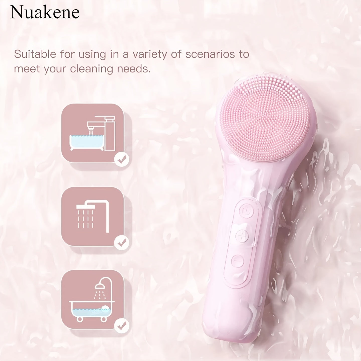 HYDRI ™Electric Facial Cleanser Brush, Silicone Face Scrubber, Face Wash Brush for Men & Women,