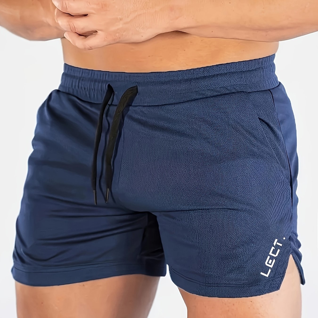 BROTHER™️ Fitness Men's Quick-Dry Slim-Fit Gym Shorts - Breathable & Stretchy with Zipper Pockets for Running & Training, Polyester
