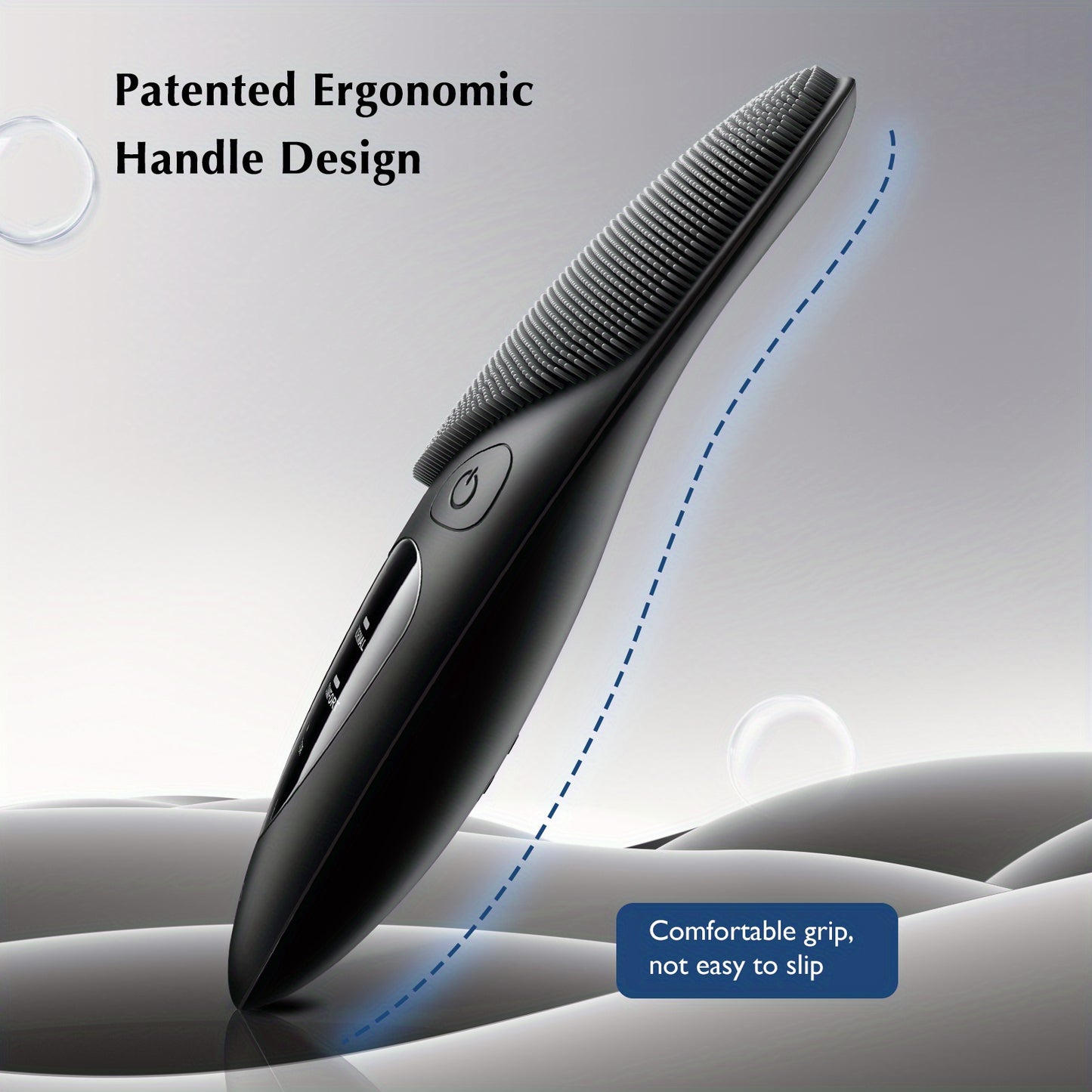 Facial Cleansing Brush Silicone Face Scrubber: COSLUS Rechargeable Face Wash Brush, 4 Cleansing Modes, Electric Face Exfoliator For Father Men Women Gift Cleaning, Exfoliating, Massaging Black