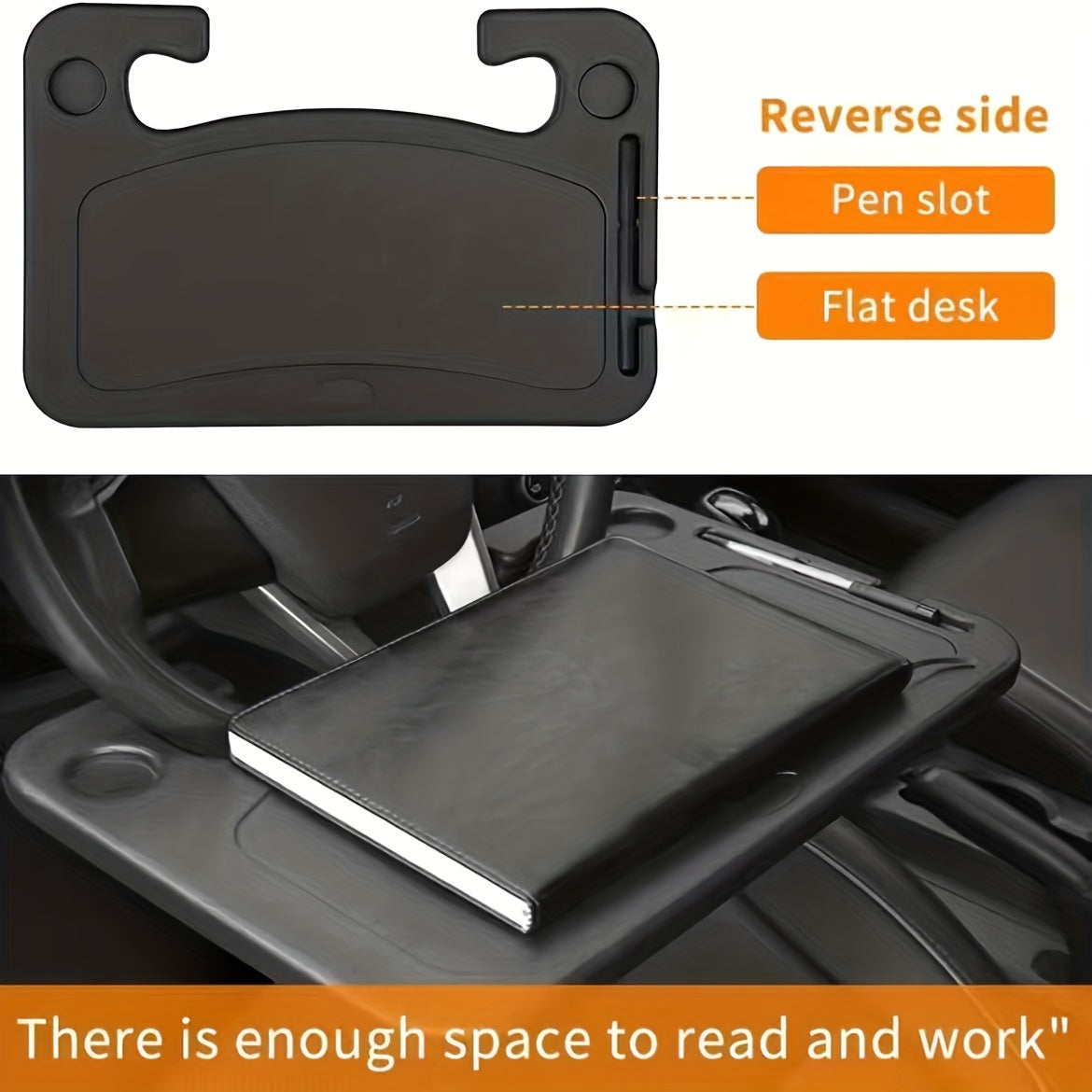 RELAX™️Premium Multifunction Car Steering Wheel Tray - Versatile Portable Table for Eating, Working & Storing - Perfect Workstation on Wheels, Fits Most Cars, TRUCK DRIVER AND, CONSTRACTION,Car Laptop Computer Desk Mount Stand Eat Work Car Steering Wheel