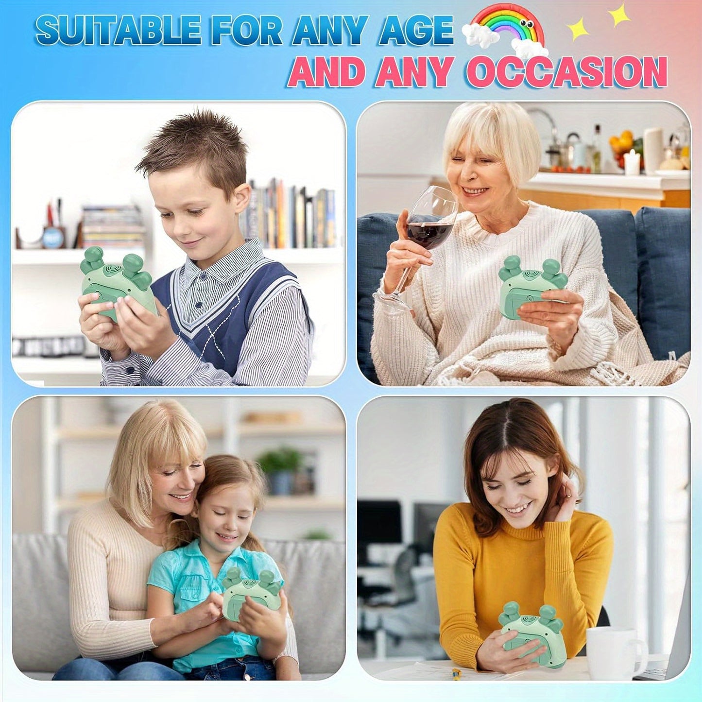 TWIST ™ 2pcs Light Up Pop Fidget Game - Sensory Toy for Kids & Adults - Push Bubble Pattern Popping Game - Fast Push Game - Stress Relief Gift