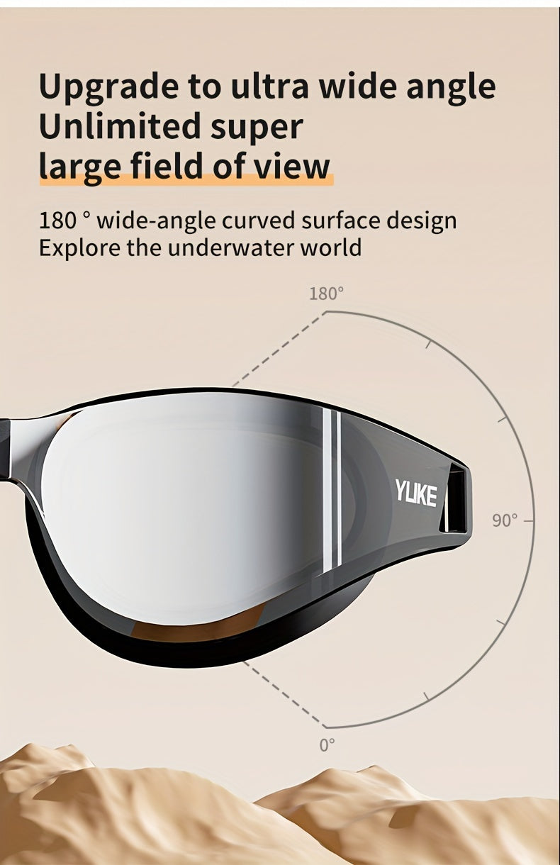 YLIKE™️Sleek Anti-Fog Silicone Swimming Goggles with HD Clarity - Waterproof, Adjustable Strap, Design for Men & Women,