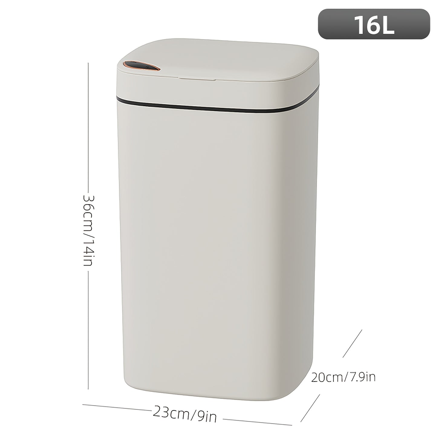 DUMPSTER™️ hands free disposal, Touch-Free Smart Trash Can - Sleek Design, Low Voltage, Easy Clean - Home & Office Compatible, Battery-Operated (Batteries Not Included)