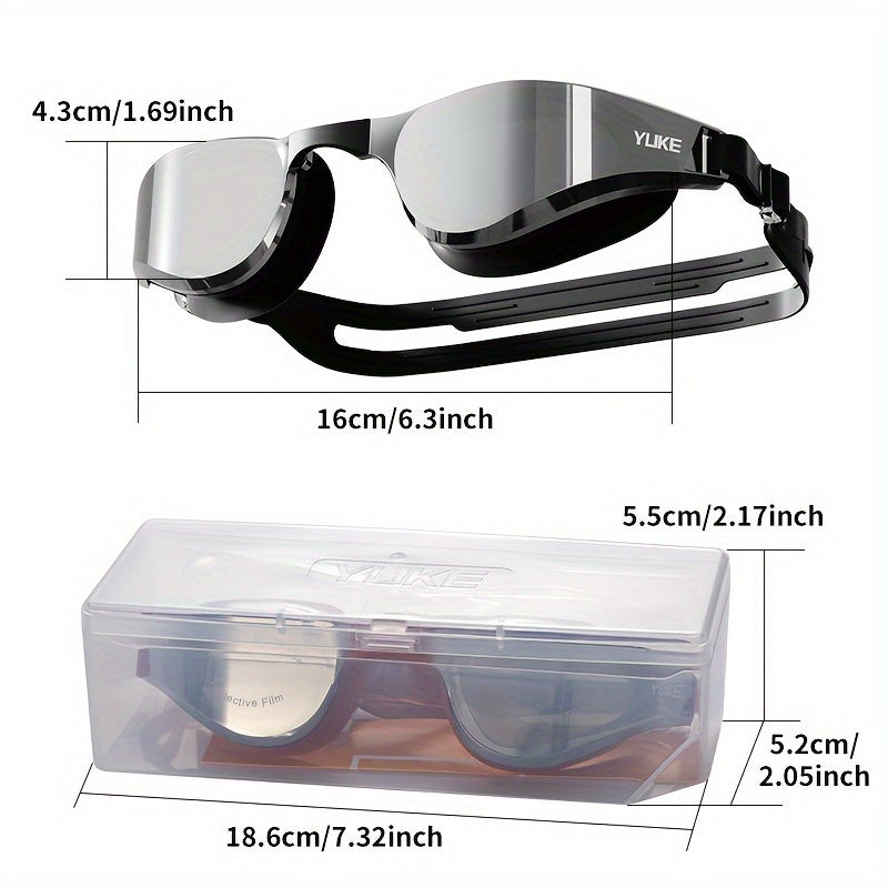 YLIKE™️Sleek Anti-Fog Silicone Swimming Goggles with HD Clarity - Waterproof, Adjustable Strap, Design for Men & Women,