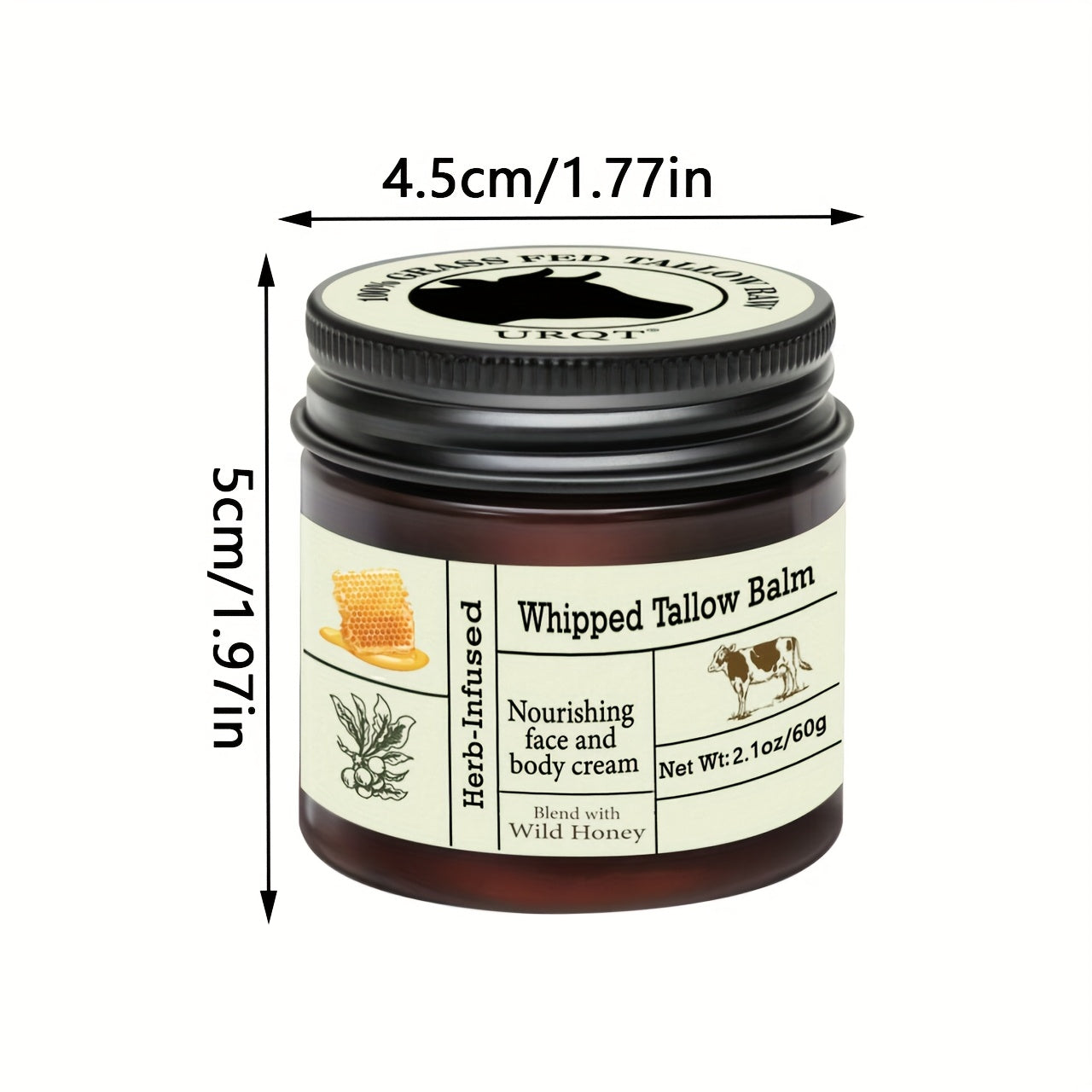 CLEAR™️Unscented All-Purpose Moisturizer Grass-Fed Beef Tallow Balm - Olive Oil & Vitamin E for Dry Skin Care