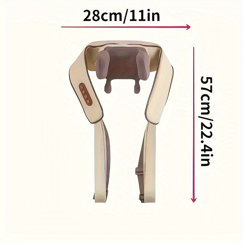 Neck Massager, Relieves Neck Pain, Deep Kneading Massager, with 6 Massage Nodes, with Heating  Suitable for Neck, Shoulder,