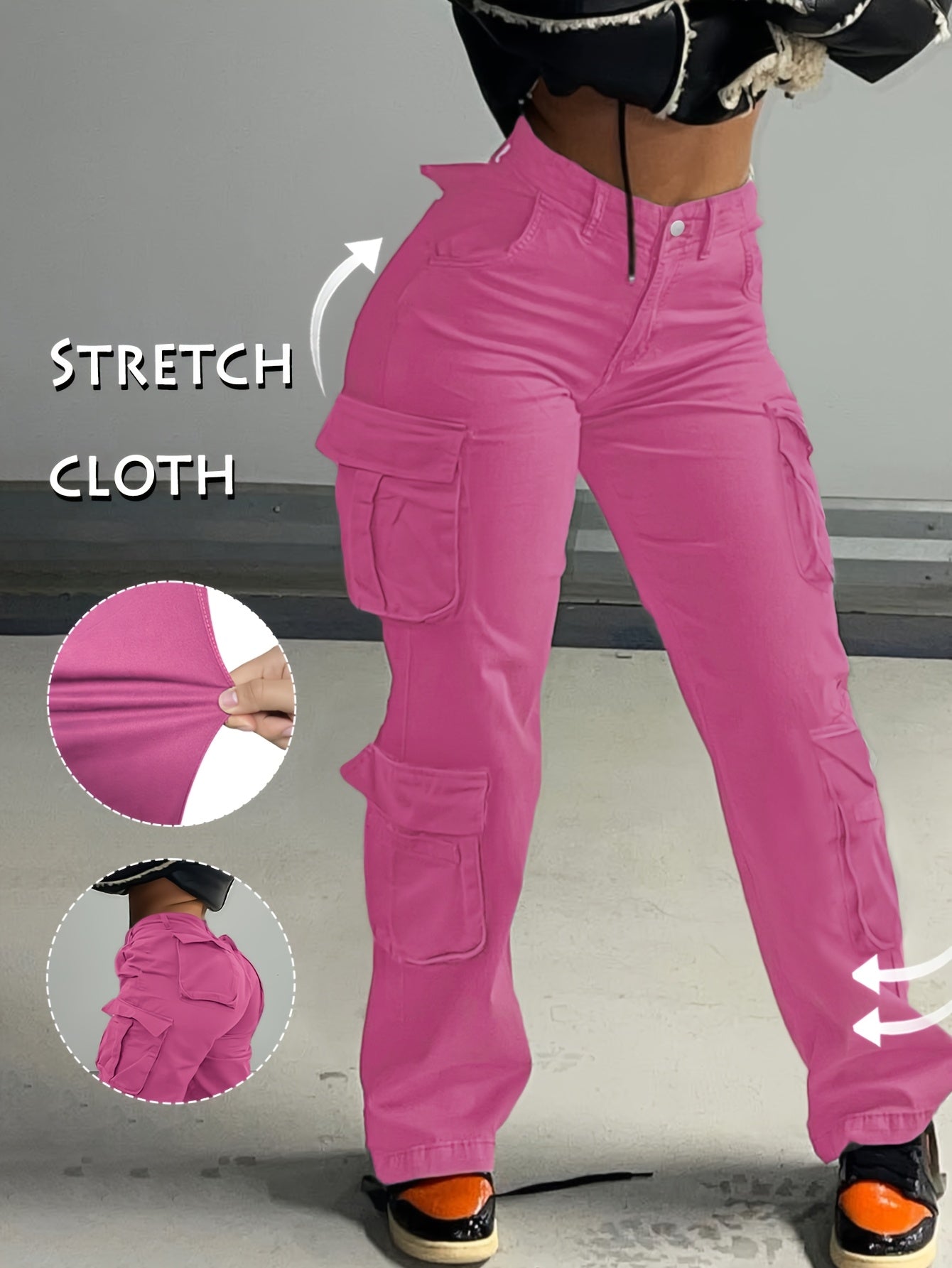 BAGGIES™ |Street Hip-hop Style Low Waist Multi Pocket Workwear Casual Denim Workwear Pants