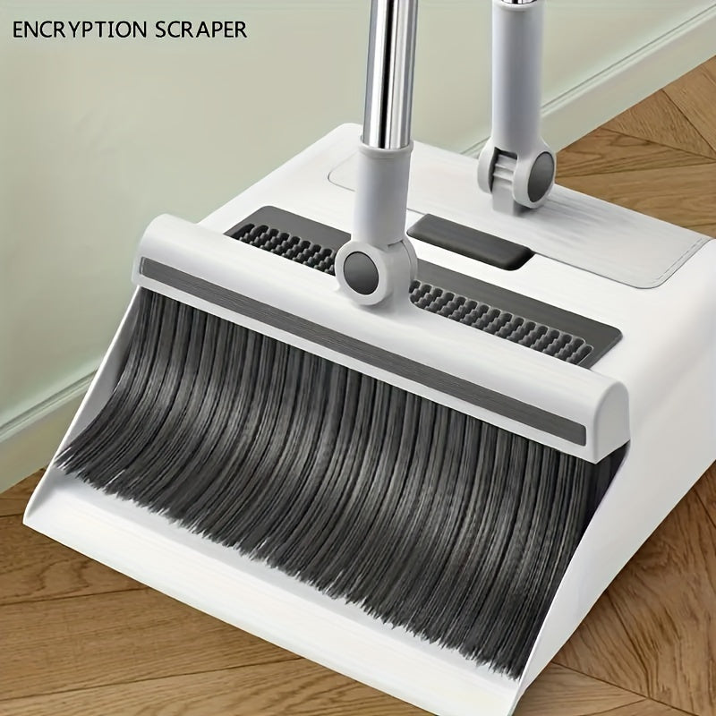 DUSTWIPE™ 3 IN 1 /set Broom Dustpan Floor Brush Set, Long Handle Sweeping broom