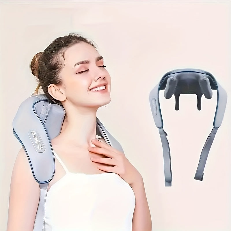 Neck Massager, Relieves Neck Pain, Deep Kneading Massager, with 6 Massage Nodes, with Heating  Suitable for Neck, Shoulder,