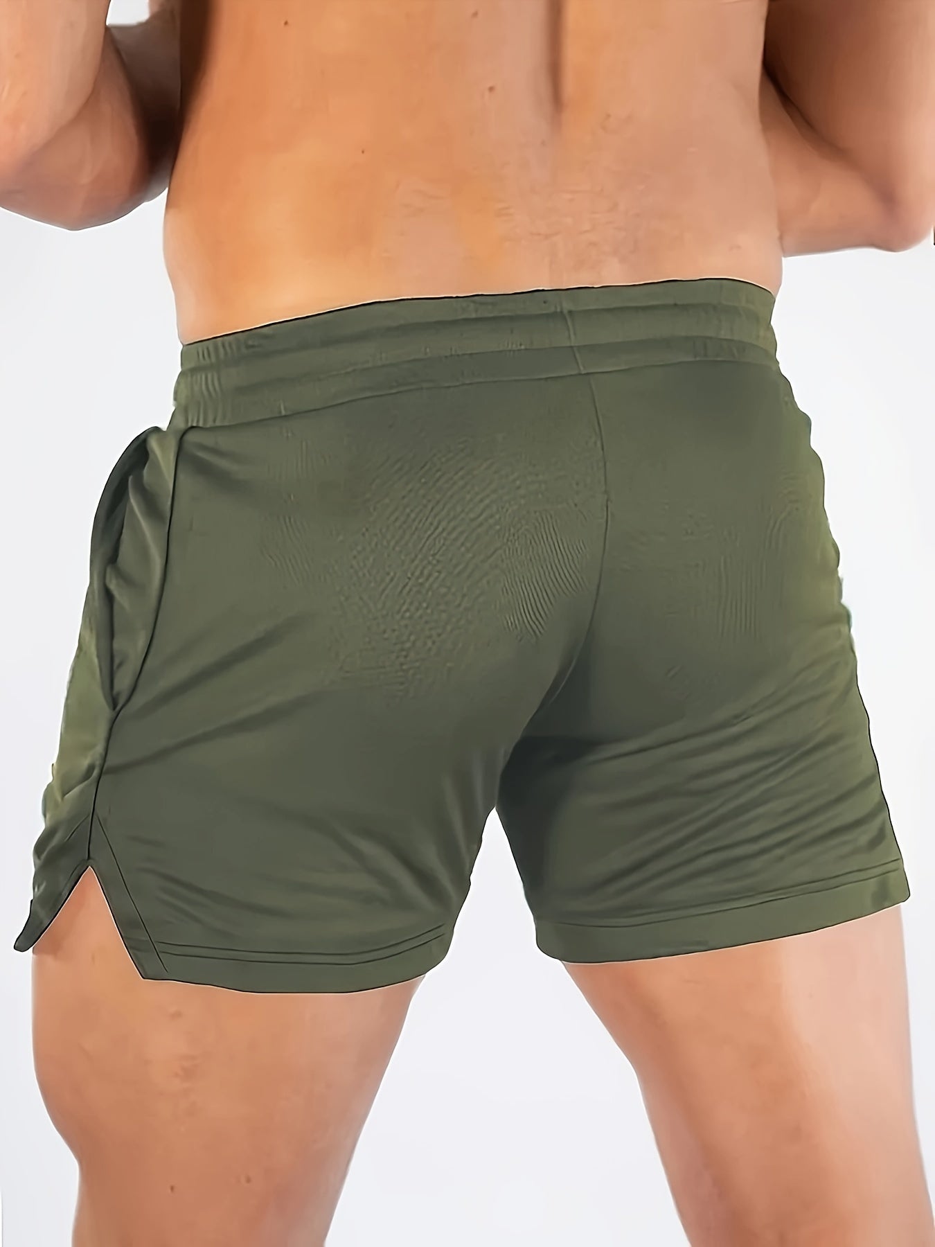 BROTHER™️ Fitness Men's Quick-Dry Slim-Fit Gym Shorts - Breathable & Stretchy with Zipper Pockets for Running & Training, Polyester