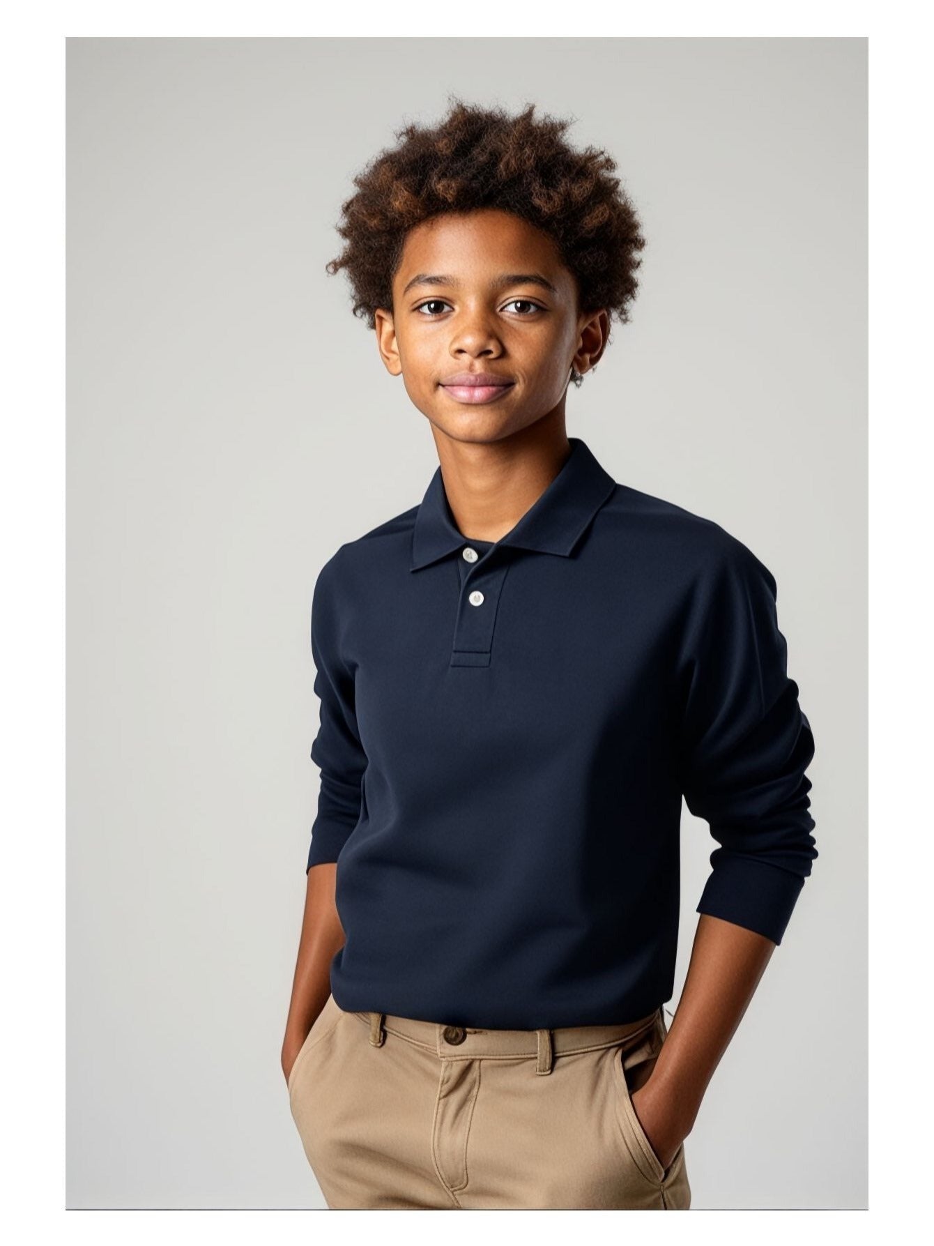 STORY ™️5 Pack Boys /Girls School Uniform LONG SLEEVE Polo shirts,