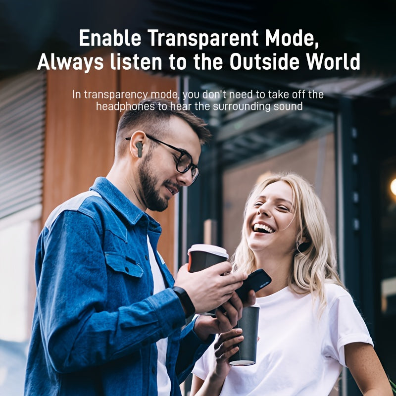 NEW SANSUI W23 True Wireless Noise Cancelling Earbuds, Active Noise Cancellation, 10mm Drivers with Big Bass, Wireless V5.4, 27H Long Playtime, With Built-in ENC Microphone