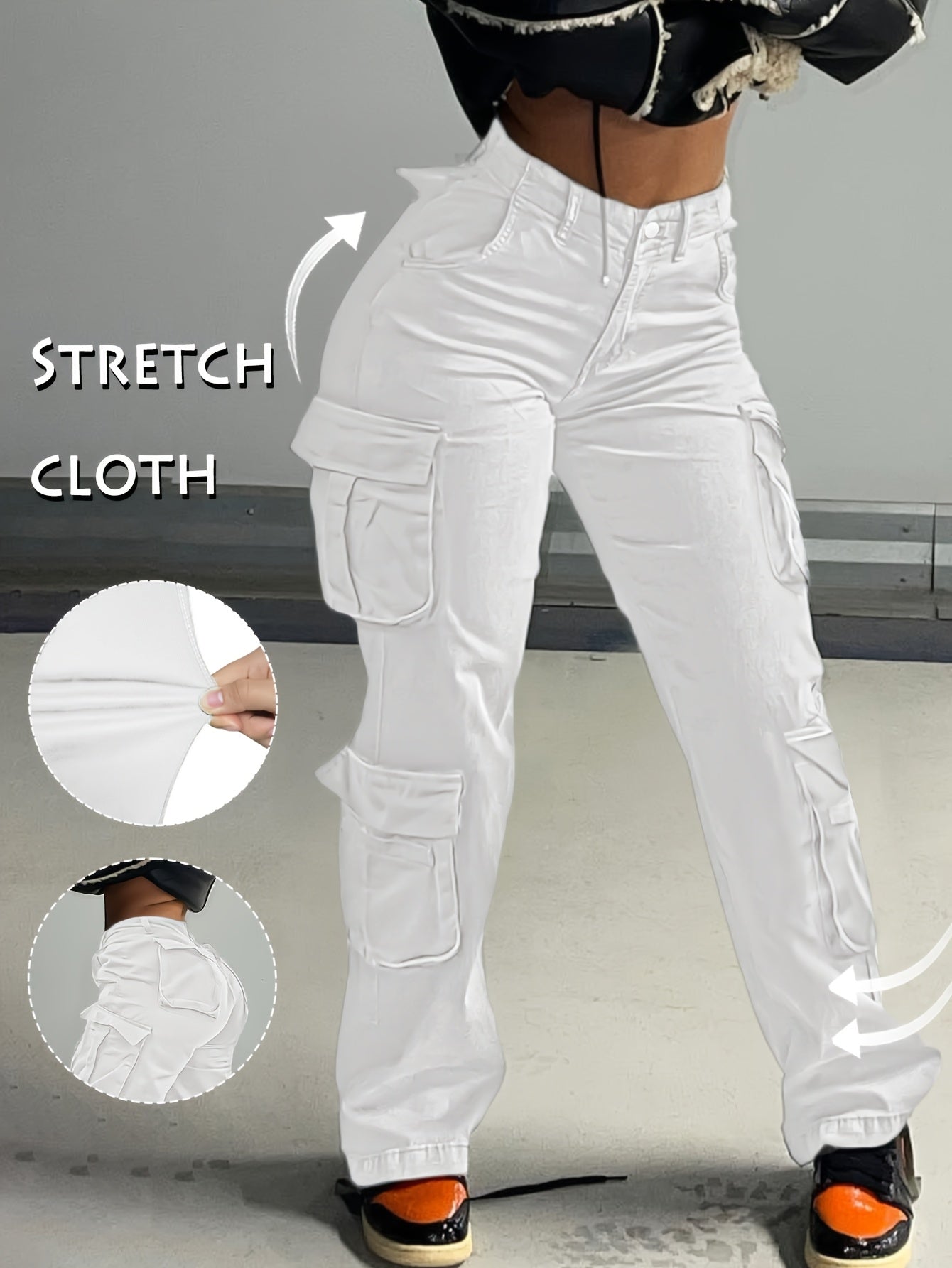 BAGGIES™ |Street Hip-hop Style Low Waist Multi Pocket Workwear Casual Denim Workwear Pants