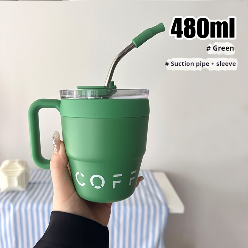 MOOCAFE ™16oz Stainless Steel Insulated Coffee Mug Perfect for Home, Office, Camping, Portable, Vacuum, Outdoor