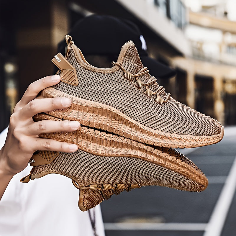 HAPPYWALK™️ Comfortable Men's Slip-On Skate Shoes - Breathable Mesh Upper, Low-Profile Design, MD Rubber Sole for Superior Traction, and Easy Slip-On Style