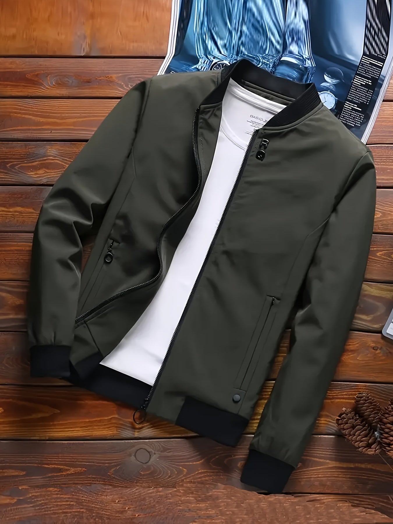 KOAT   men's flight Bomber jacket lightweight   Autumn Men's Zipper Jacket, Versatile and Fashionable,