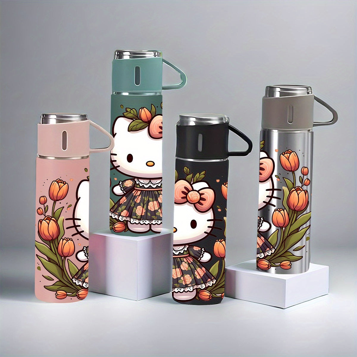 FILLSY™ 1pc Sanrio Valentine's Day Hello Kitty 16Oz Stainless Steel, CUT LUXURIOUS STAINLESS STEEL INSULATED ,