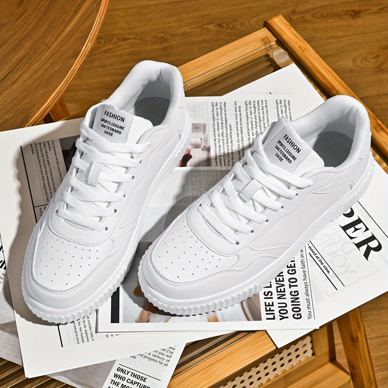 FEET UP ™Men's Trendy Street Style Low Top Skateboard Shoes, Comfy Non Slip Lace Up Casual Sneakers For Men's Outdoor Activities