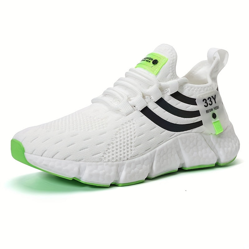 MILE HIGH™️Women's Breathable Knit Platform Sneakers, Casual Lace Up Outdoor Shoes, Comfortable Low Top Sport Shoes Plus Size