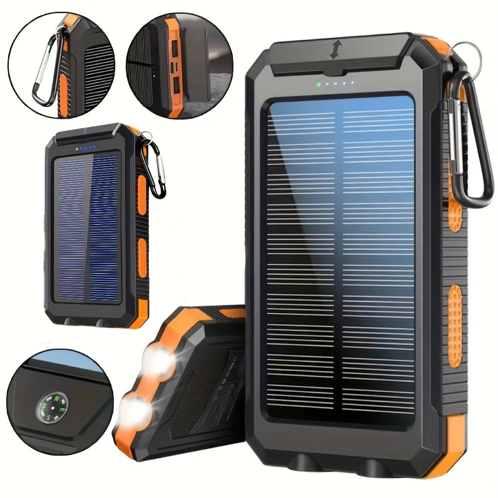 PORTABLE™ 10000 MAh Solar Mobile Power With Flashlight/ USB