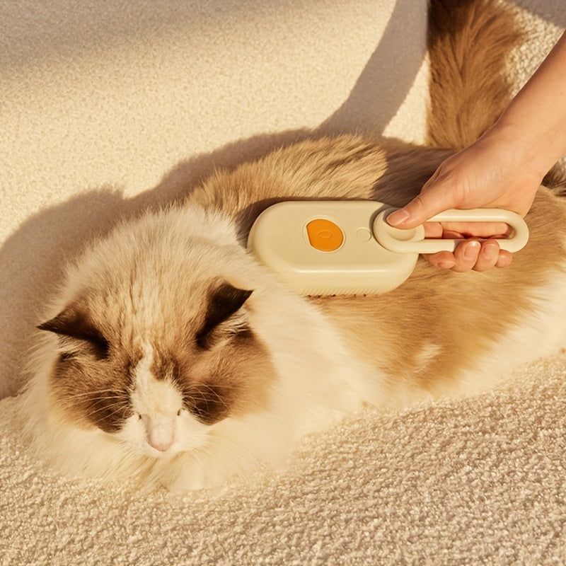 SLUFFY™️, Cat Steam Comb with Spray, Pet Grooming Brush With 84 Soft Massage Teeth, Plastic Pet Hair Remover For Cats