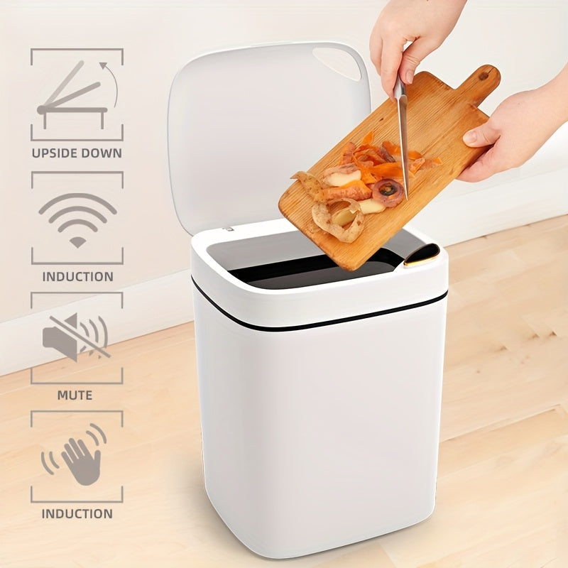 DUMPSTER™️ hands free disposal, Touch-Free Smart Trash Can - Sleek Design, Low Voltage, Easy Clean - Home & Office Compatible, Battery-Operated (Batteries Not Included)
