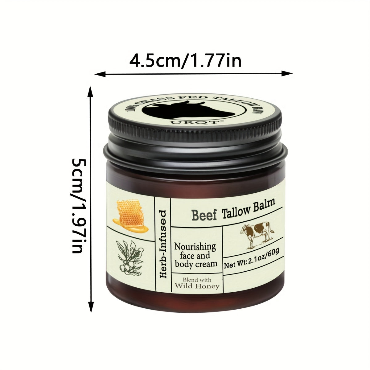 CLEAR™️Unscented All-Purpose Moisturizer Grass-Fed Beef Tallow Balm - Olive Oil & Vitamin E for Dry Skin Care