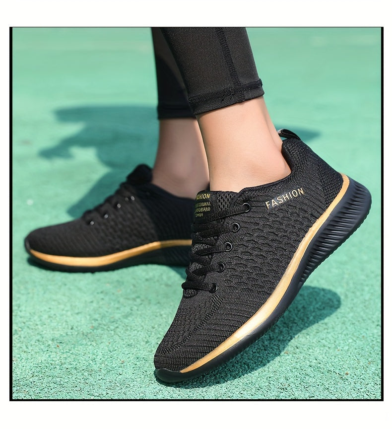FEET™️Women's Shoes Lightweight Lace-Up Casual Sneakers, Breathable Soft Sole Platform Lace Up Walking Shoes, Comfortable Fashion Footwear plus size