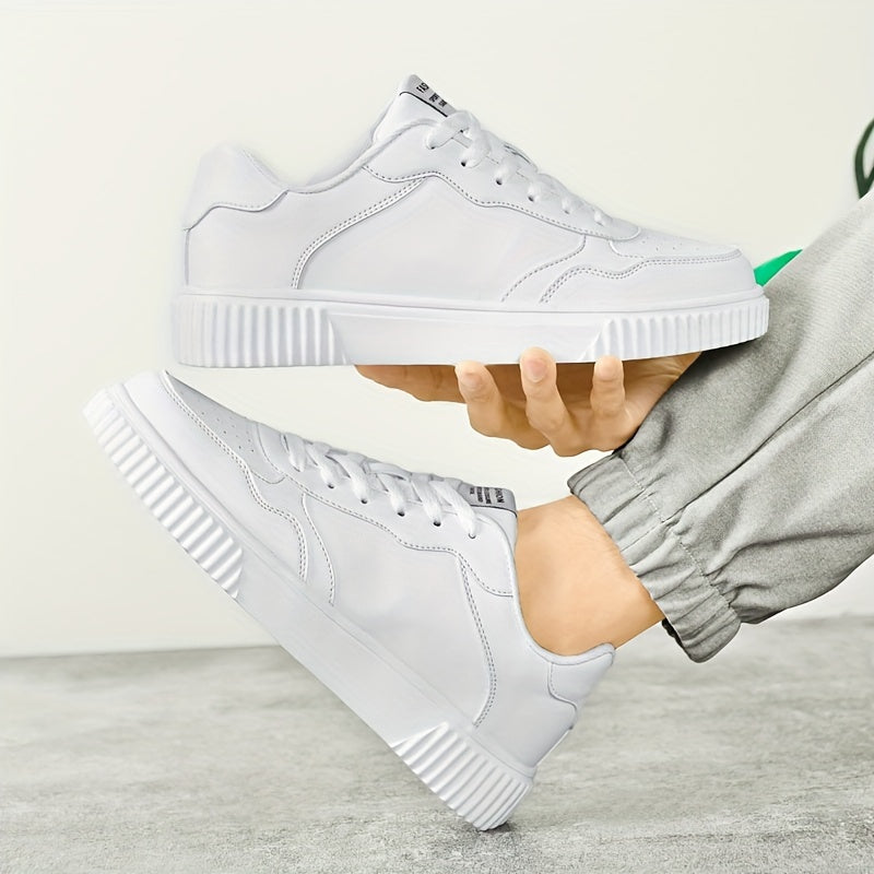 FEET UP ™Men's Trendy Street Style Low Top Skateboard Shoes, Comfy Non Slip Lace Up Casual Sneakers For Men's Outdoor Activities