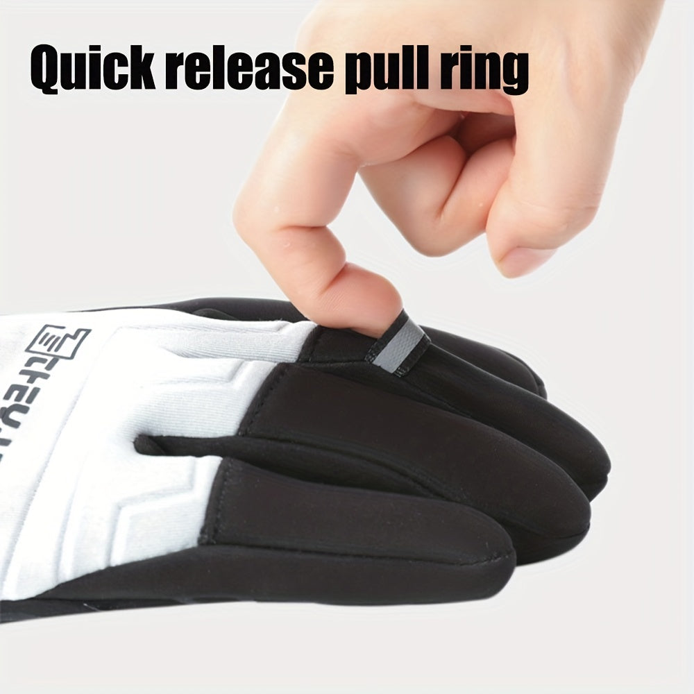 FUJI ™ Men's Fleece Lined Warm Thermal Non-Slip Water-Resistant Touch Screen Gloves for, working outdoor, Running, Cycling, Skiing, Winter gloves