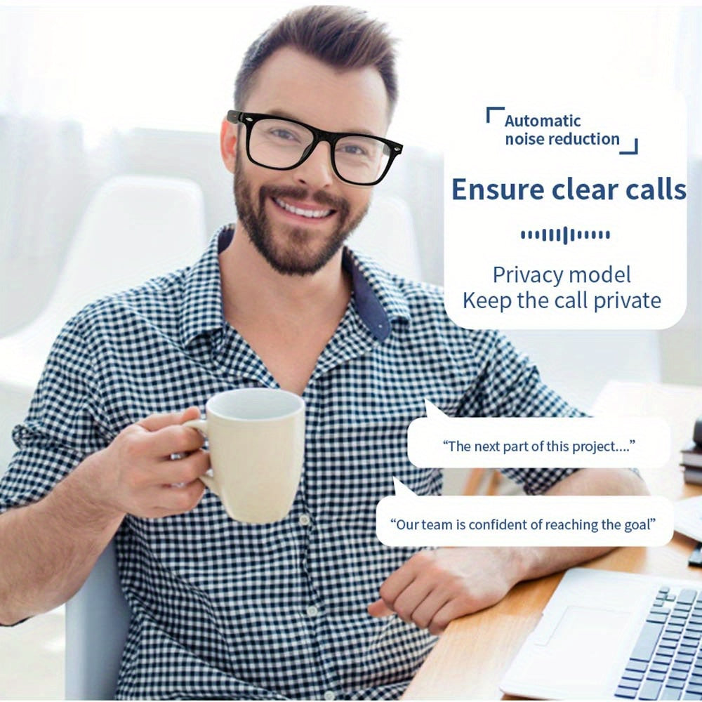 SENBONO ™️ Smart Glasses - Blue Light Filtering & Polarized Lenses, Low Latency Audio, Built-in Mic & Speakers, Touch & AI Voice Assistant Compatible, 5hrs Battery Life,