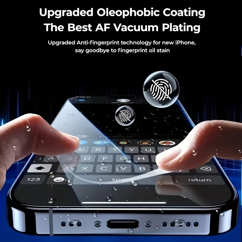 EASY™️6pcs for iPhone 11/12/13/14/15/16 Pro Max Special 3pcs tempered glass screen protector and 3pcs camera lens protection set - high-definition transparent, full coverage, oil-proof matte