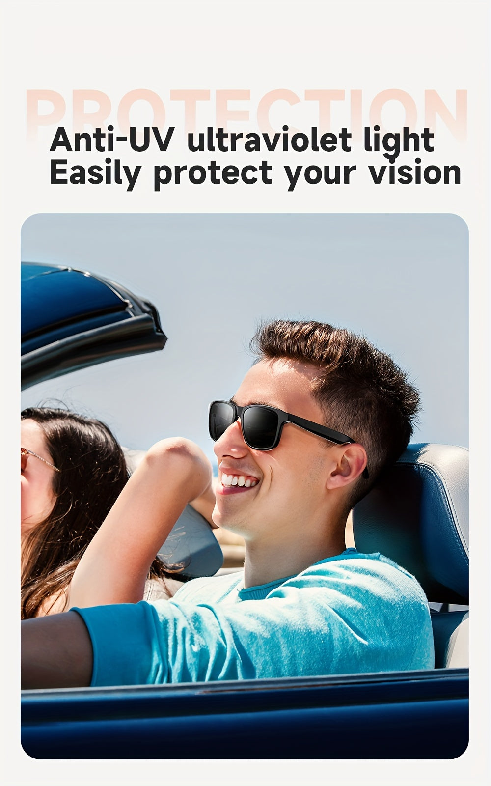 SEESMARTLY ™️Smart Glasses Listenable Songs, Glasses for Men and Woman, 100H Standby Time Long Battery, Athletic/Outdoor UV Protection And Voice Control