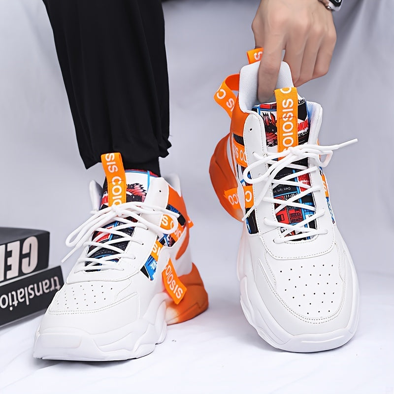 "Urban Stride™ Men's/ Women's Chunky Sneakers – Bold, Comfortable, and Built for Street-Ready Style", Comfy Non-Slip Durable Soft Sole Lace Up Sneakers For Outdoor Activities