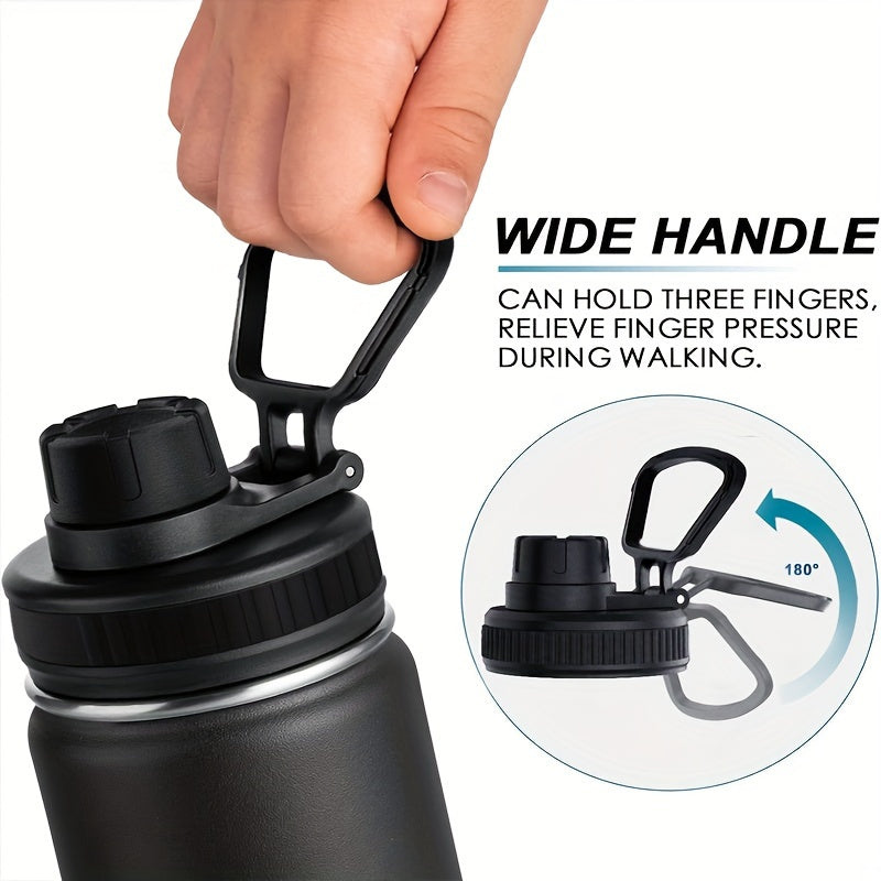 RIPLE ™ Sports Water Bottle,900Ml Double Vacuum Insulated Bottle with Leak Proof Spout Cap, Travel Water Bottle with Carrying Loop - Suitable for Sports, Gym, Office - BPA Free, Reusable