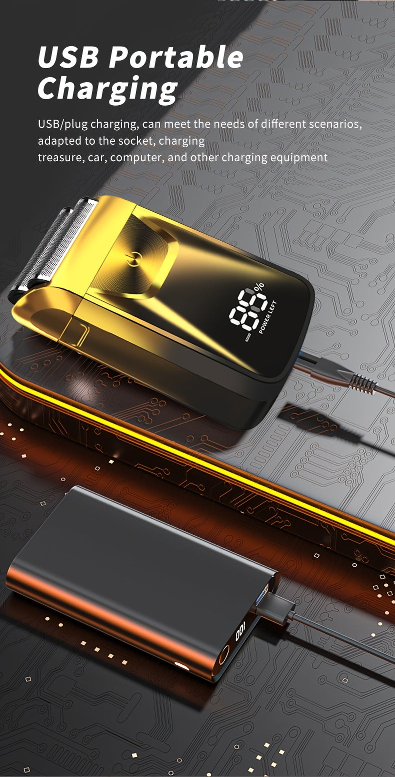 Professional Electric Razor 2-in-1, men Electric shaver Bald Hair Trimmer - Professional USB Rechargeable, Gentle Beard Hair Trimmer,