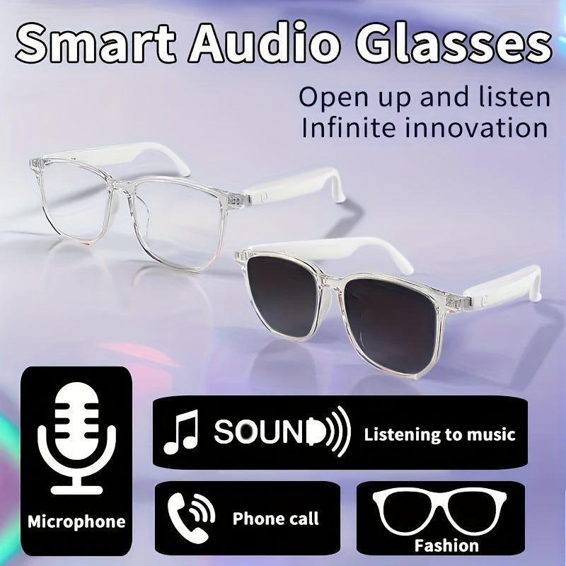 CATCHING ™️Smart Glasses, Touch Control, Built-in Microphone, Rechargeable Battery, Anti-Blue Light, Great for Office, Outdoor, Sports, Driving, Music Playback,