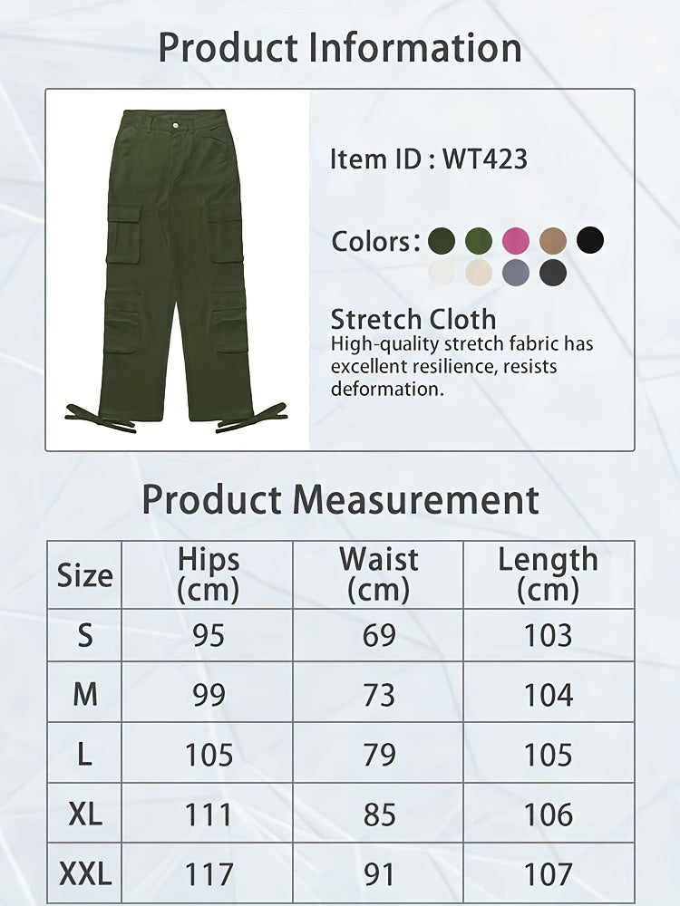 BAGGIES™ |Street Hip-hop Style Low Waist Multi Pocket Workwear Casual Denim Workwear Pants