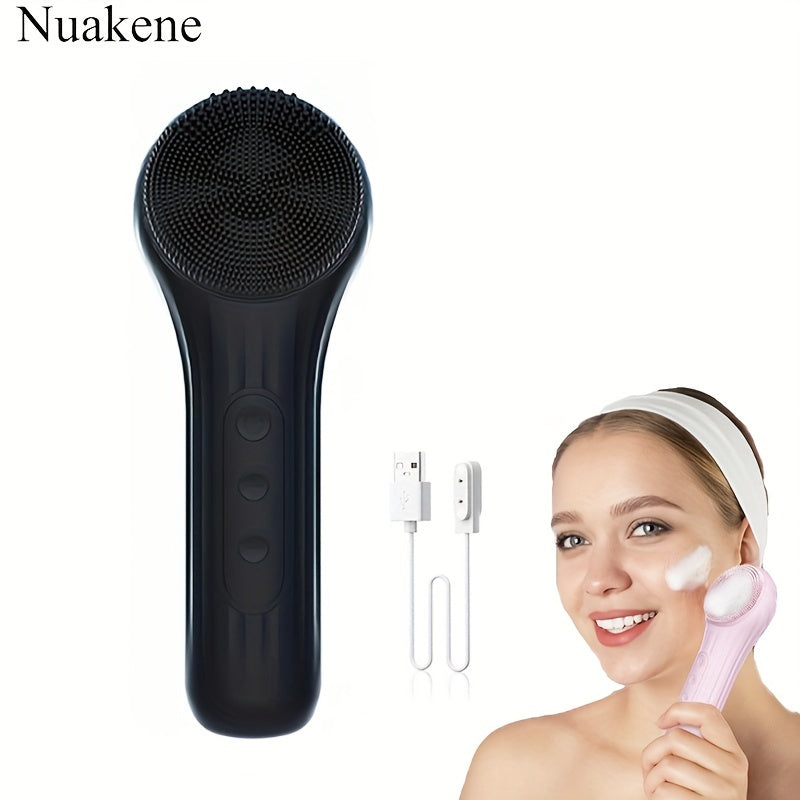 HYDRI ™Electric Facial Cleanser Brush, Silicone Face Scrubber, Face Wash Brush for Men & Women,
