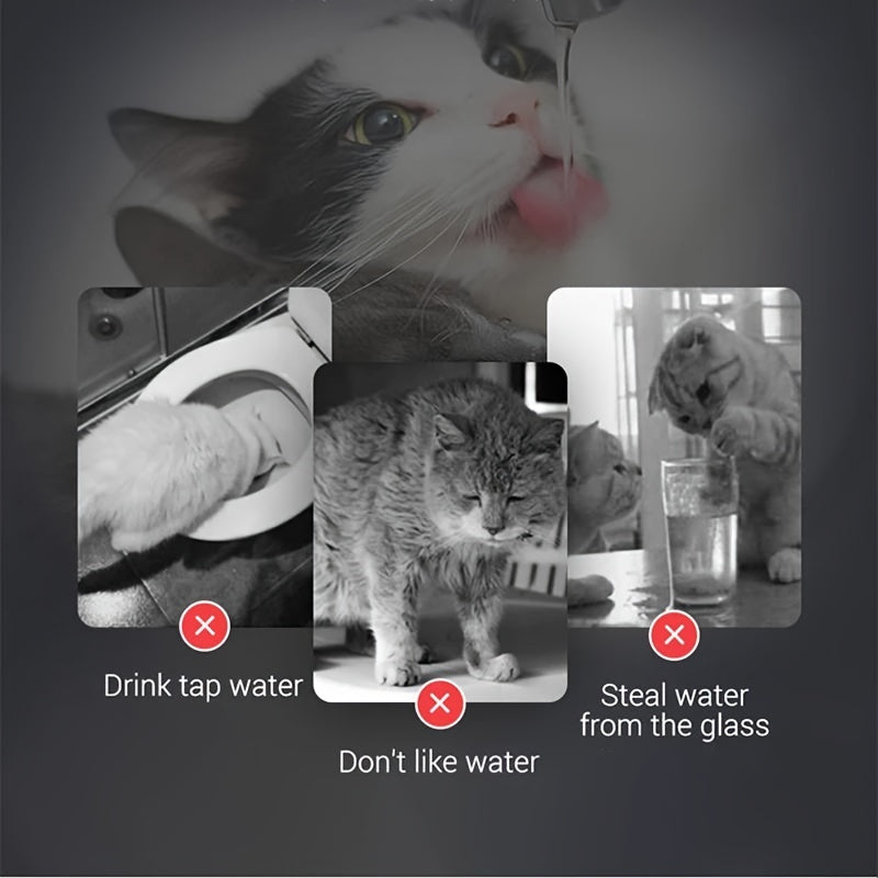 FEEDME™ Smart Pet Water Fountain, Automatic Cat Water Fountain, Transparent Ultra Quiet Cat Water Dispenser for Indoor Cats