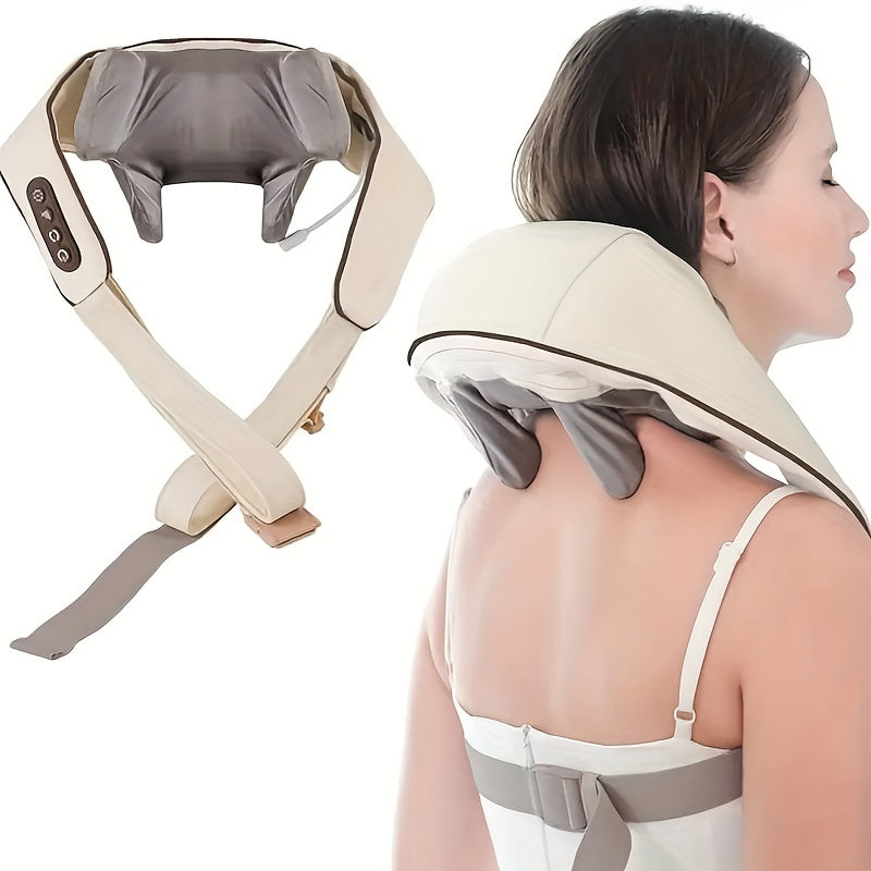 Neck Massager, Relieves Neck Pain, Deep Kneading Massager, with 6 Massage Nodes, with Heating  Suitable for Neck, Shoulder,