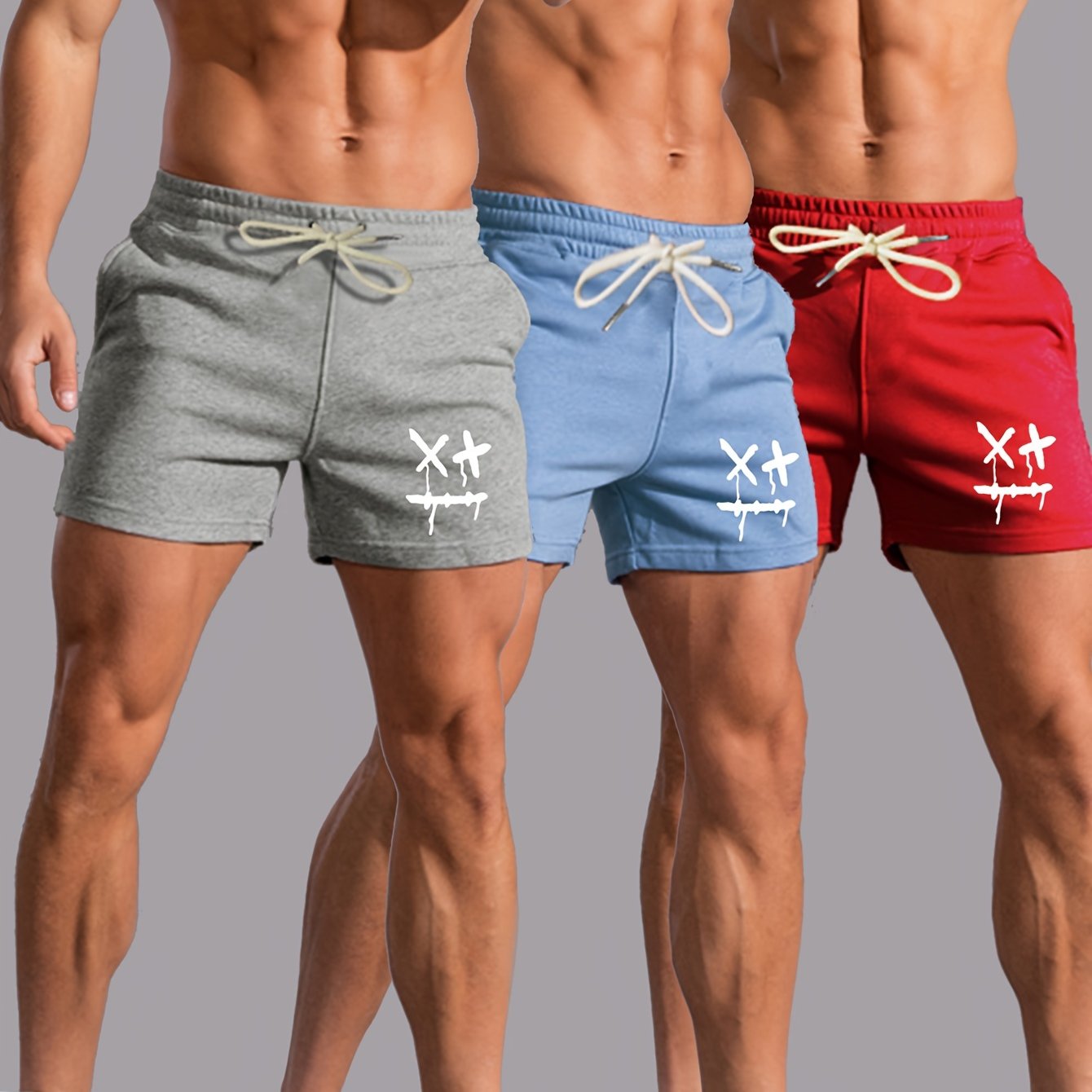SHORTS ™️2025 SUMMER Men's Trendy joyful Shorts - Three Piece Set, Gym, running, hiking, Dailly wear and act