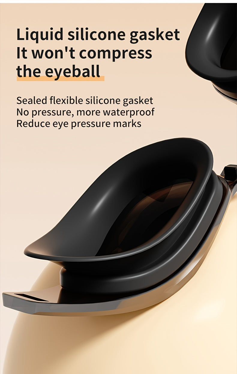 YLIKE™️Sleek Anti-Fog Silicone Swimming Goggles with HD Clarity - Waterproof, Adjustable Strap, Design for Men & Women,