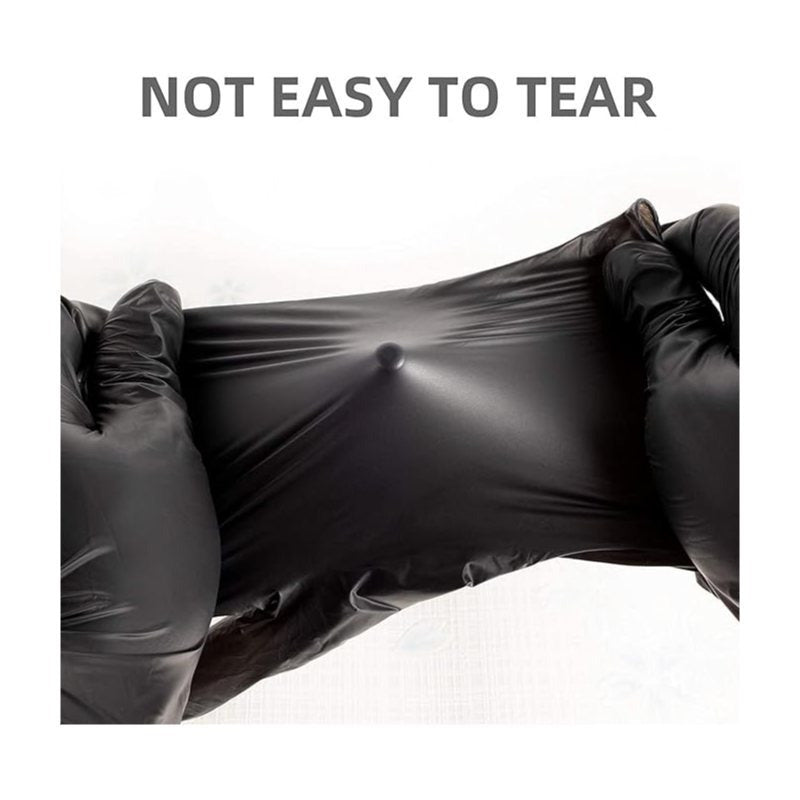 100 Packs Black Vinyl™ Gloves - Durable Cleaning Disposable Gloves - Non-Sterile, Latex Fee, Powder Free - 100 Exam Gloves/Box