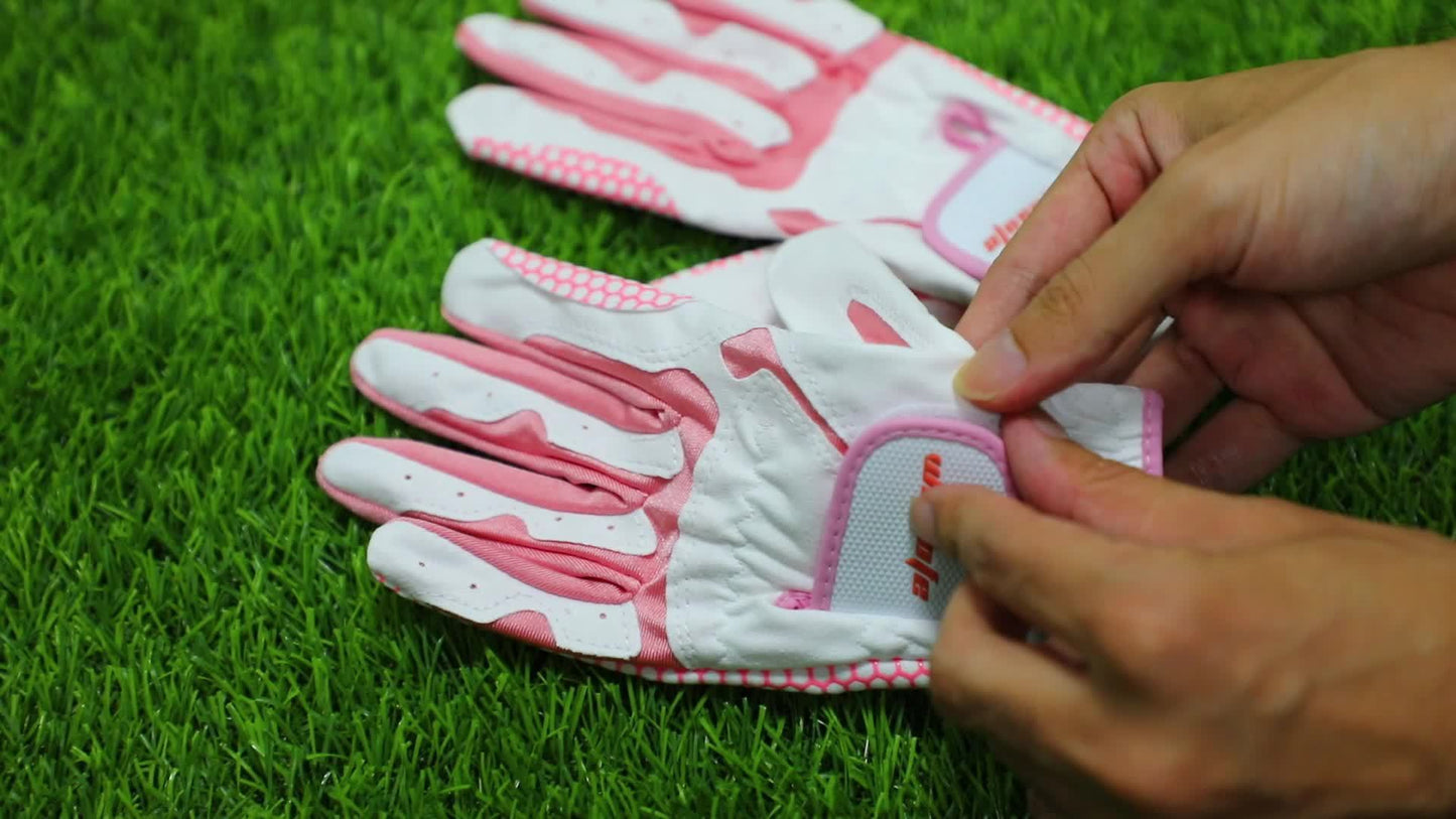 SOFT WING ™ WOSOFE Women's Golf Gloves - Ultra-Light, Breathable Microfiber with Non-Slip Grip, Washable - Pink