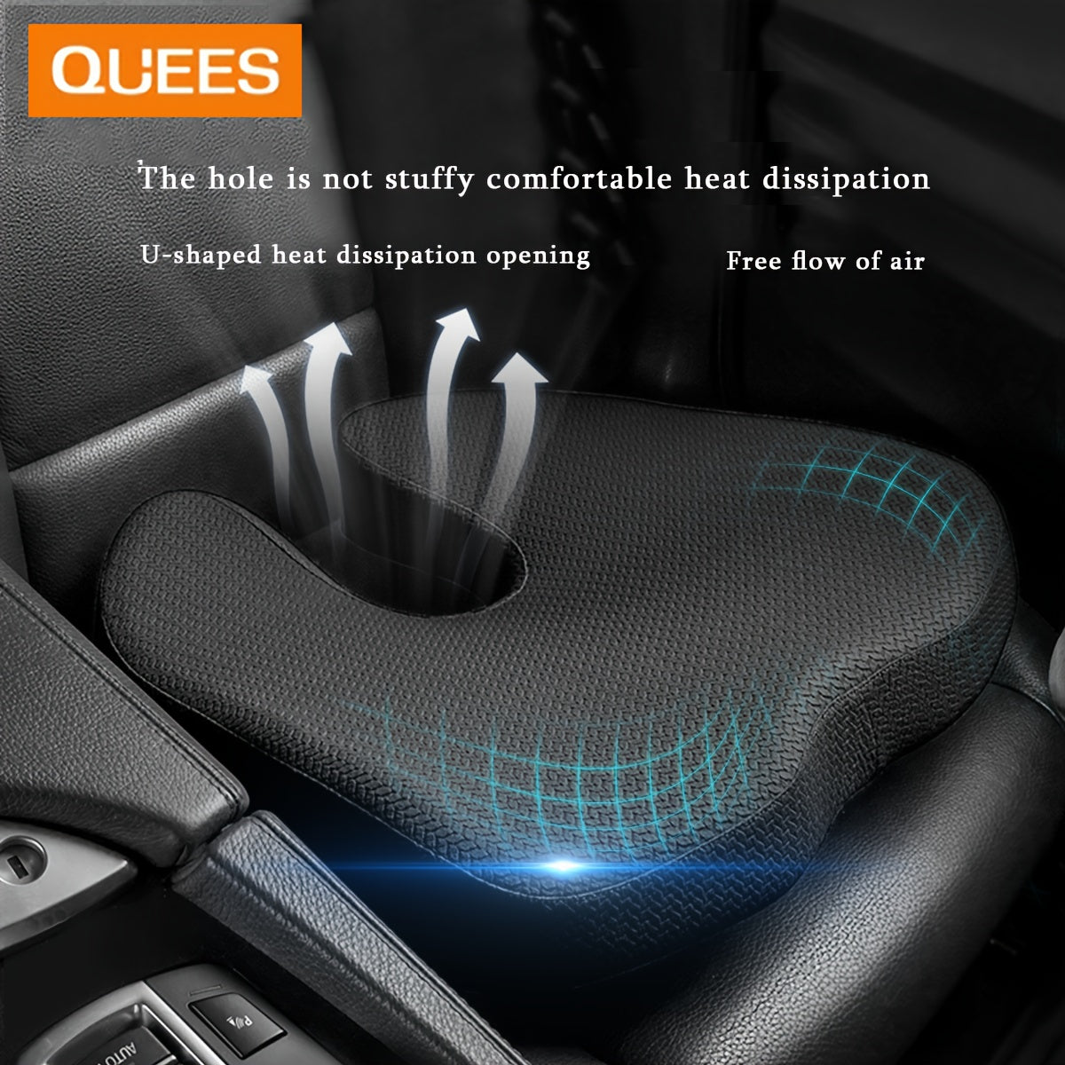 RELAX™ Car Seat Cushion for RV- Memory Foam Relieve Sciatica and Tailbone Pain for Cars and Trucks driver/taxi driver