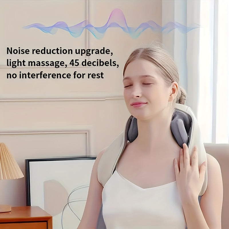 Neck Massager, Relieves Neck Pain, Deep Kneading Massager, with 6 Massage Nodes, with Heating  Suitable for Neck, Shoulder,